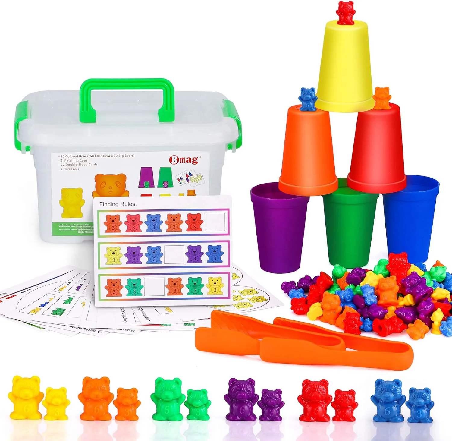 Best Educational Toys for 2 Year Olds in 2025 5 Counting and sorting bears in vibrant colors, ideal toys for 2 year olds to learn numbers, sorting, and early math concepts.