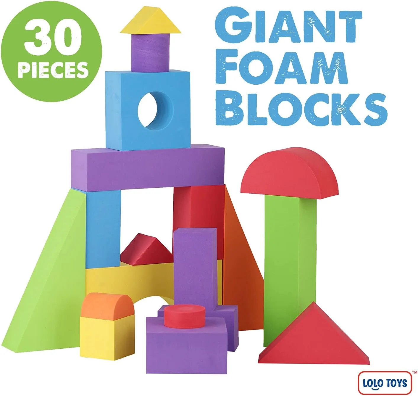 Best Educational Toys for 2 Year Olds in 2025 6 Soft and safe giant building blocks in bright colors, perfect toys for 2 year olds to spark creativity and improve motor skills.