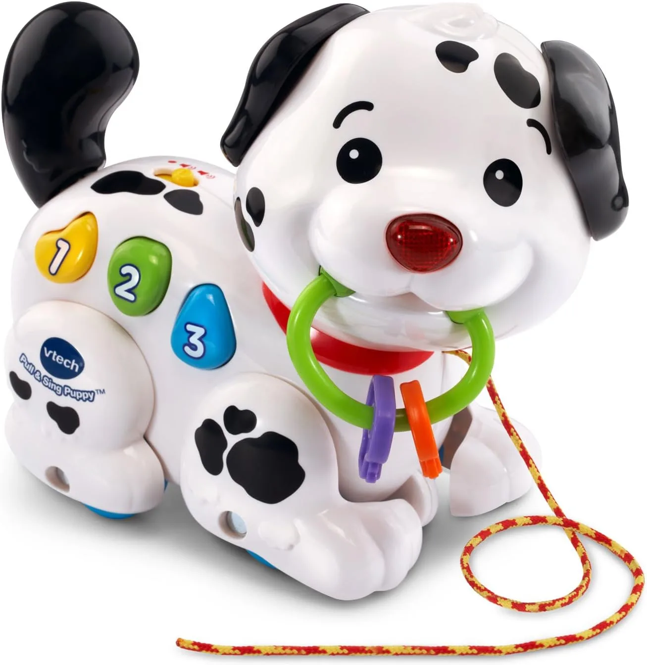 Best Educational Toys for 2 Year Olds in 2025 16 Pull-along puppy toy with vibrant colors, ideal toys for 2 year olds to develop coordination and encourage pretend play.