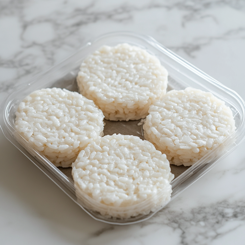 Plain rice cakes, light and versatile, perfect with optional toppings like nut butter.