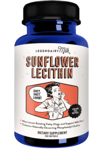 Legendairy Milk sunflower lecithin softgels 1200mg to prevent clogged ducts and support milk flow while breastfeeding